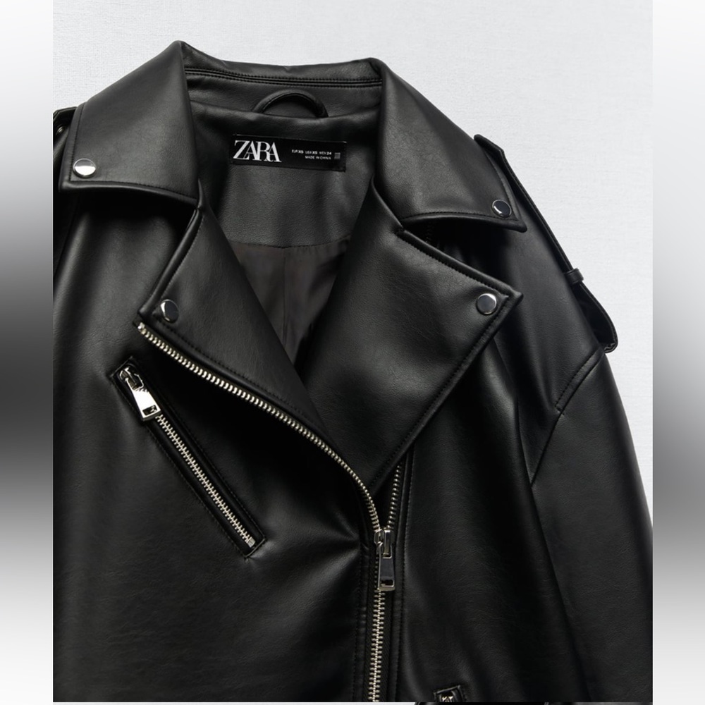 Brand New Zara Oversize Faux Leather Jacket, size M - Picture 2 of 8